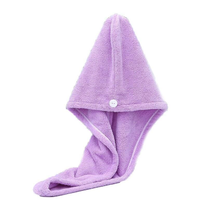 Fast Dry Hair Cap Wrap Towel Quick Drying Turban Bath Head Magic Wrap Hat Spa Au - Pink