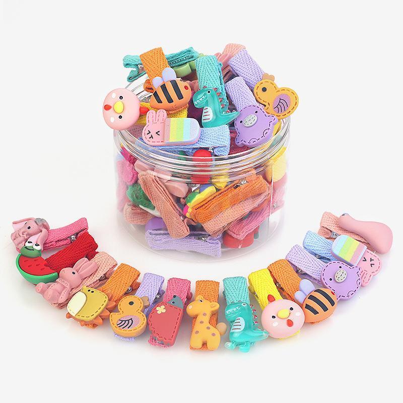 26Pcs Hair Clips Set Snap Bows and Hairpins for Styling and Everyday Use - Animal ( Without Bottle)