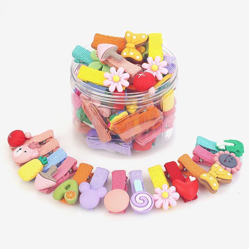 26Pcs Hair Clips Set Snap Bows and Hairpins for Styling and Everyday Use - Heart ( Without Bottle)