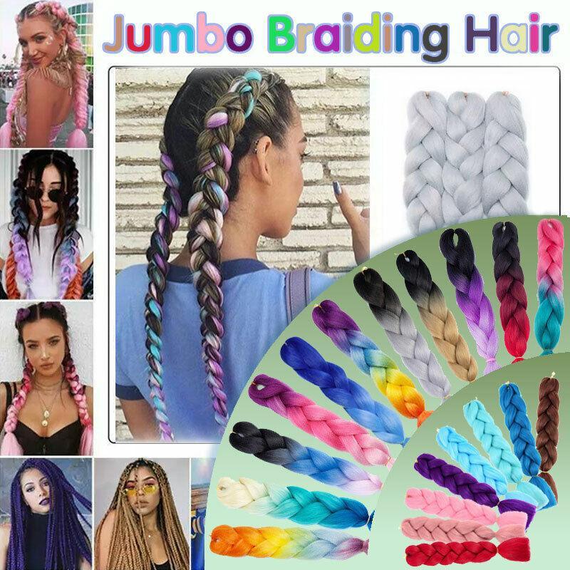 Coloured Jumbo Braiding Hair Extensions Braids Twist Hight Temperature Kanekalon - A17