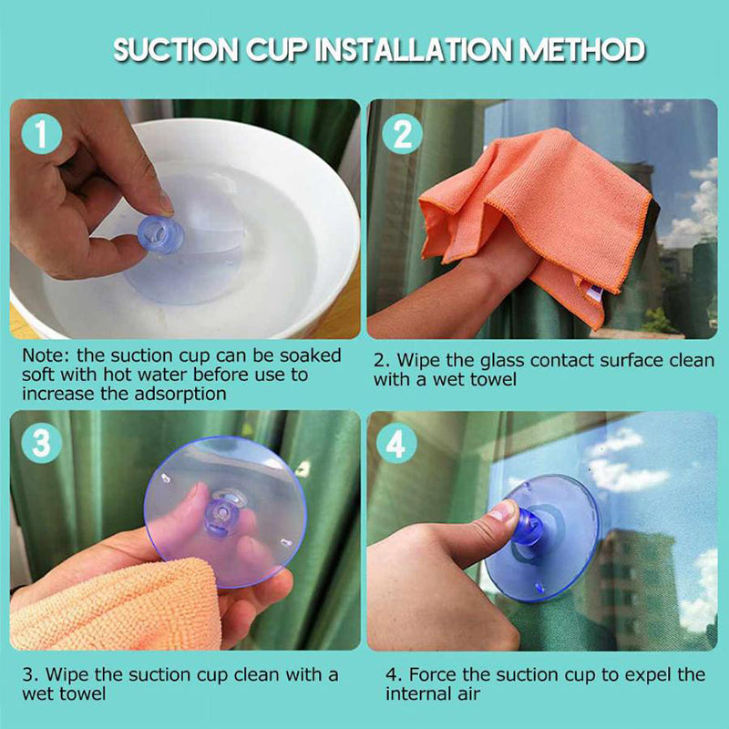 Cat Window Bed Suction Cup Hammock Black Breathable Hanging Seat 55x35cm