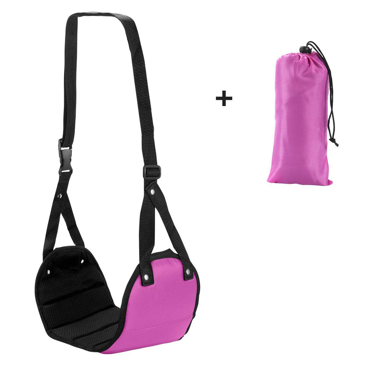 Travel Rest Hammock Office Foot Hammock Portable Rest for Relaxation Support - Rose Red