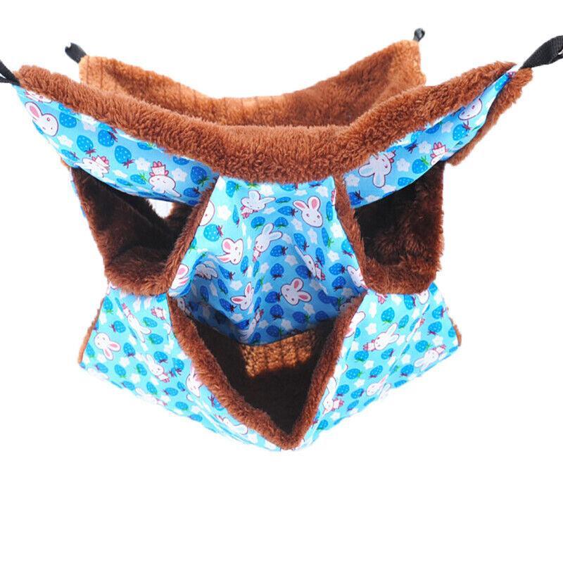 Hanging Hammock Nest Bed for Hamster Guinea Pig Ferret Rat Mice Cage Warmer Toy - Pink Rabbit