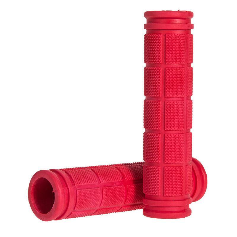 Rubber Grips For Bmx Mtb Cycle Road Mountain Bike Scooter Bicycle Handle Bar - Red