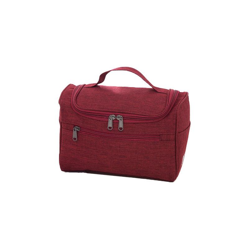 Womens Cosmetic Bag Make Up Case Travel Toiletry Wash Organiser Vanity Nail Box - Rose Red