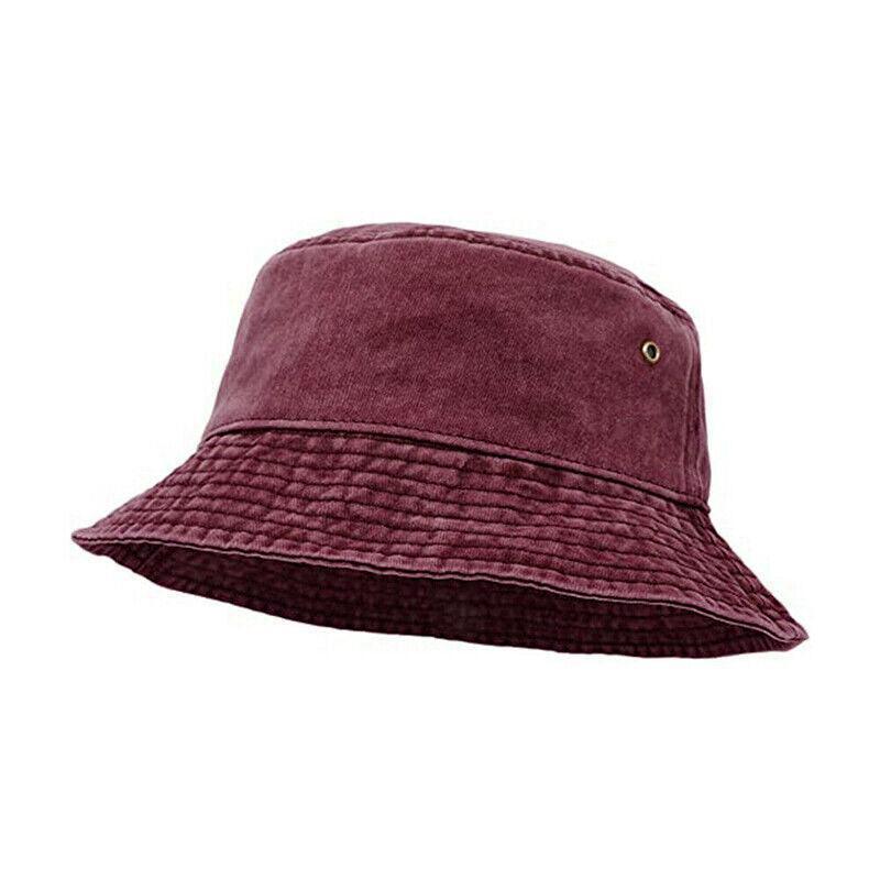 Unisex Men Women Washed Cotton Outdoor Camping Sports Bucket Hats Fisherman Hat - Orange