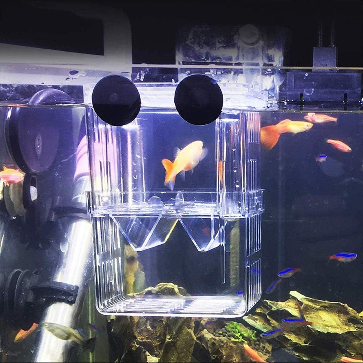 Guppy Breeding Aquarium Fish Tank Hatchery Isolation Breeder Rearing Box - L-13*10*7cm