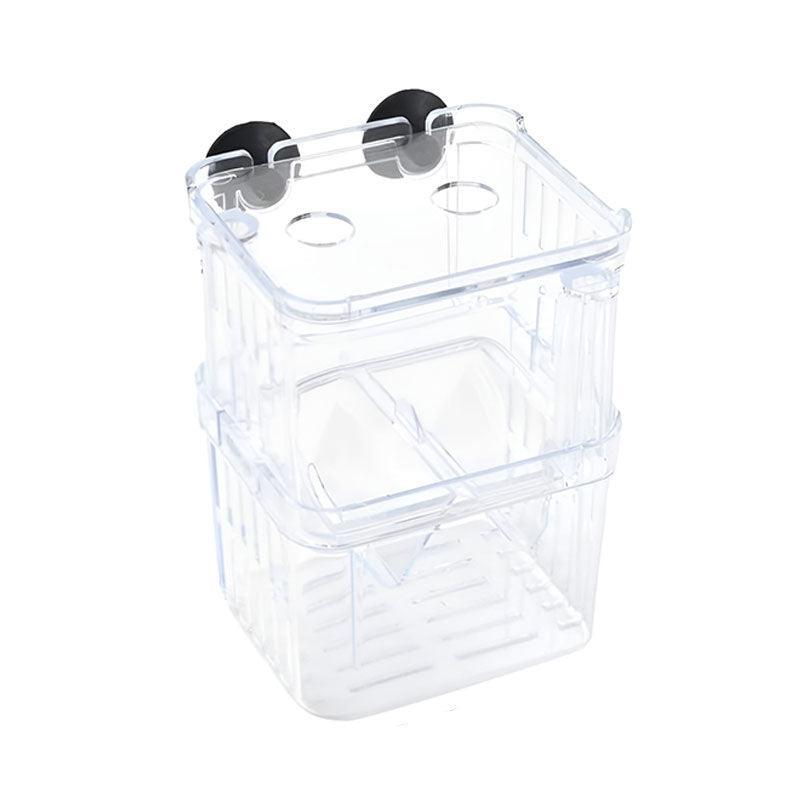 Guppy Breeding Aquarium Fish Tank Hatchery Isolation Breeder Rearing Box - L-13*10*7cm