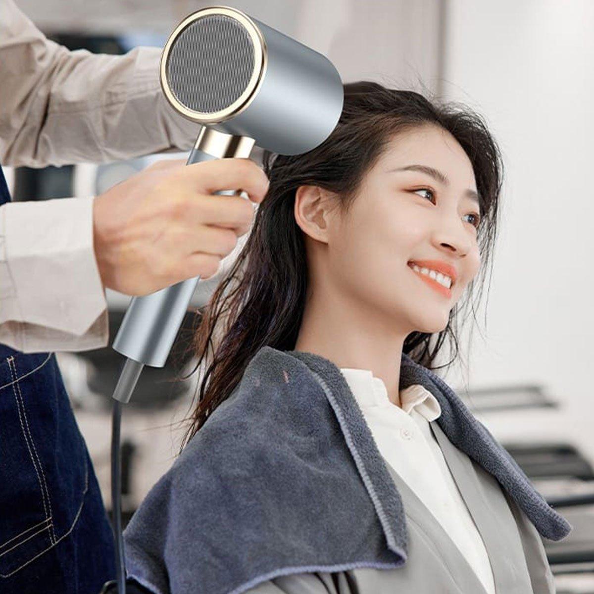 Hair Dryer Lightweight Blue Ray Quiet Hair Care Dryer 2400W High Speed No-Burn