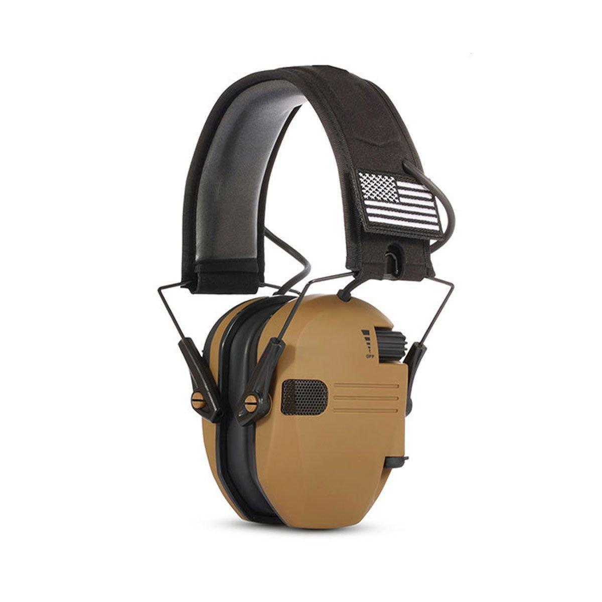 Professional Shooting Noise Cancelling Earmuffs Outdoor Soundproof Headphones - Black