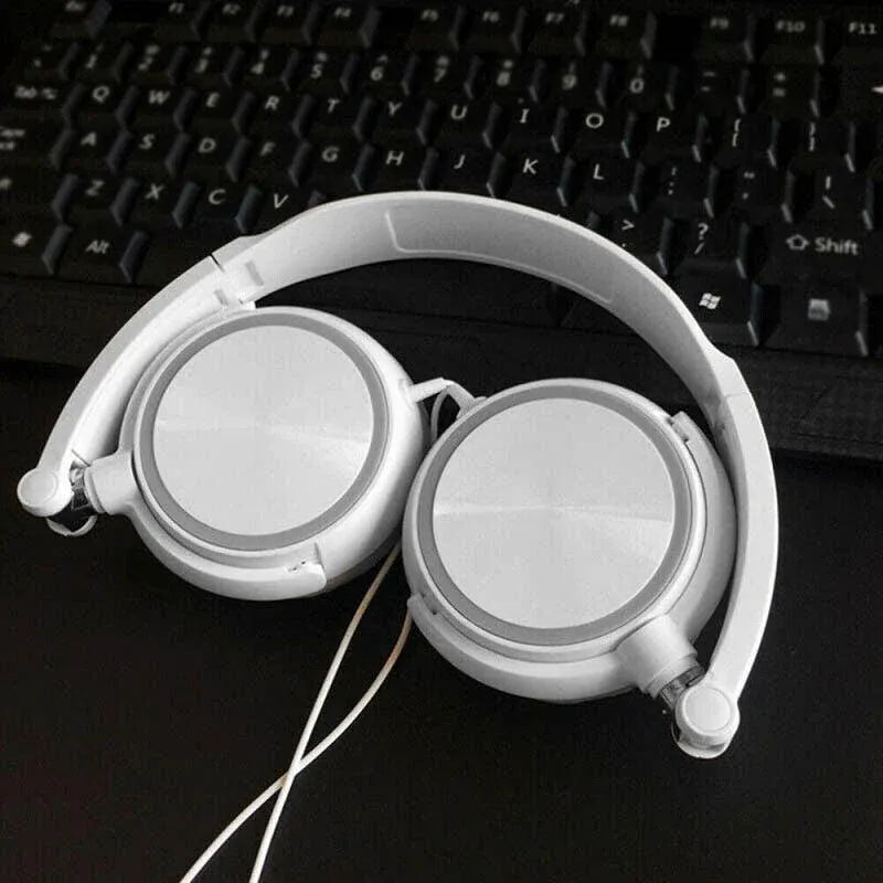Over Ear Headphones Hi-Fi Stereo Noise-Cancelling Headsets Wired Earphones Au