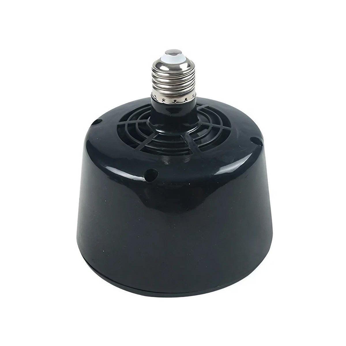 Cultivation Heating Lamp with Thermostat and Fan for Incubators Reptiles Eggs Coops - Black (5W-100W)