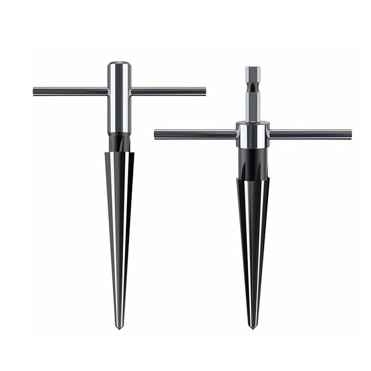 Round Shank Hexagon Shank T Handle Taper Reamer Tool for Drilling and Boring - Hexagon Shank Reamer(3-13mm)