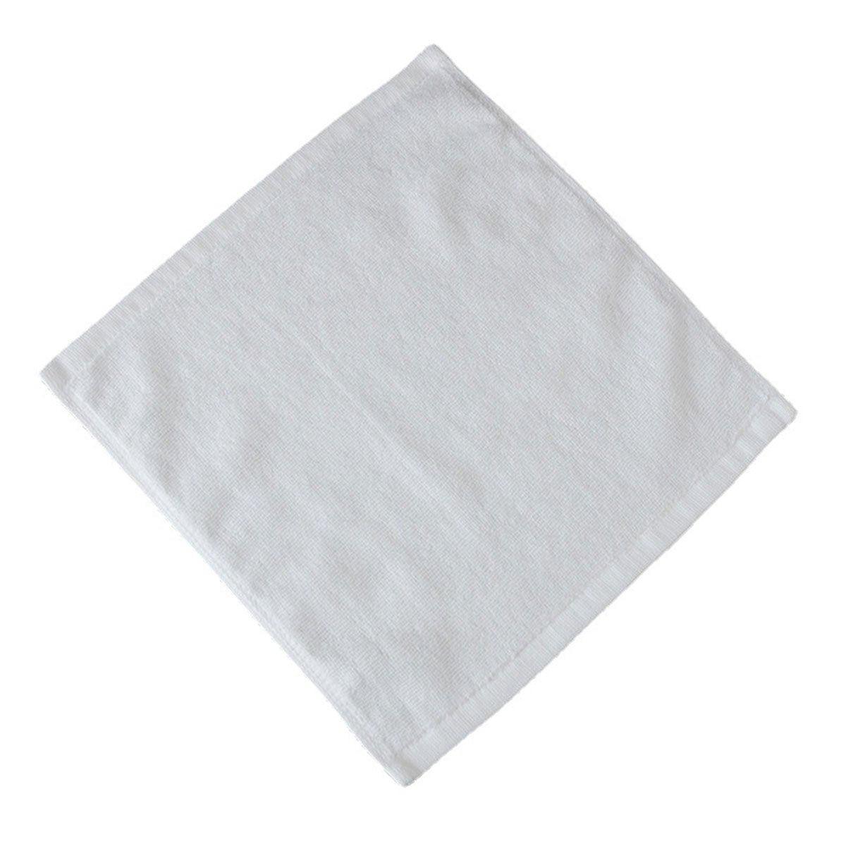 6PCS Hotel Cotton Face Towel White Soft Square Cloth Beauty Salon KTV Thick Wash - 32x32cm-Pearl satin-60g
