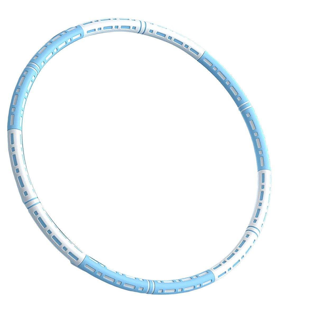 Detachable Weighted Hula Hoop Fitness Equipment for Home Exercise Use - Blue White