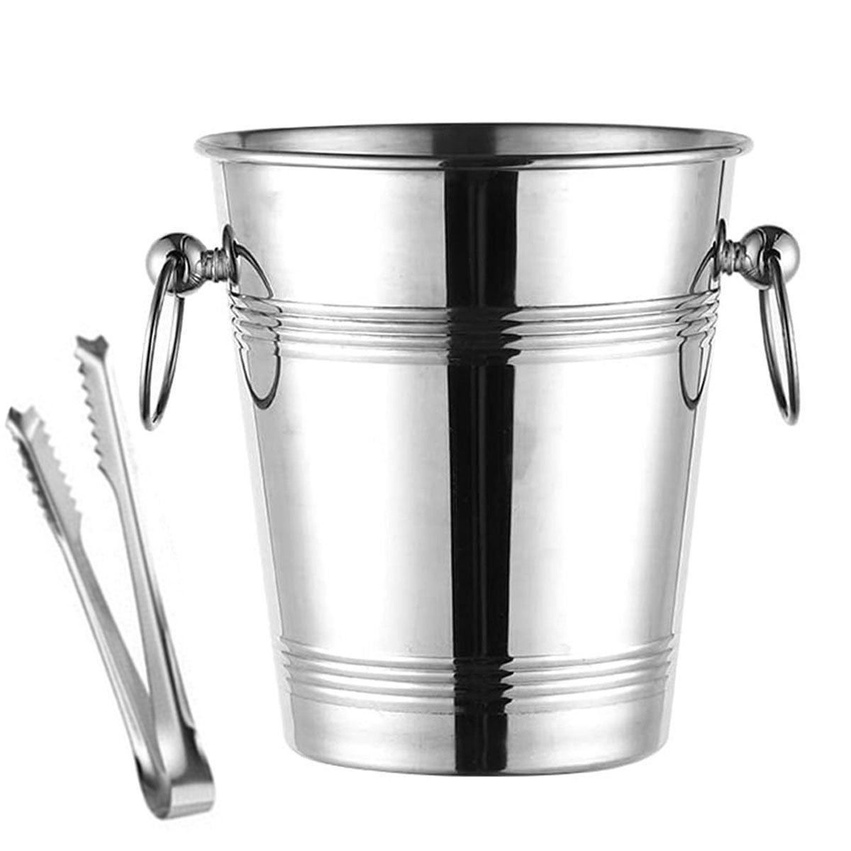 5L Stainless Steel Ice Bucket Champagne Wine Bucket Hotel Bar Ice Container - Moose