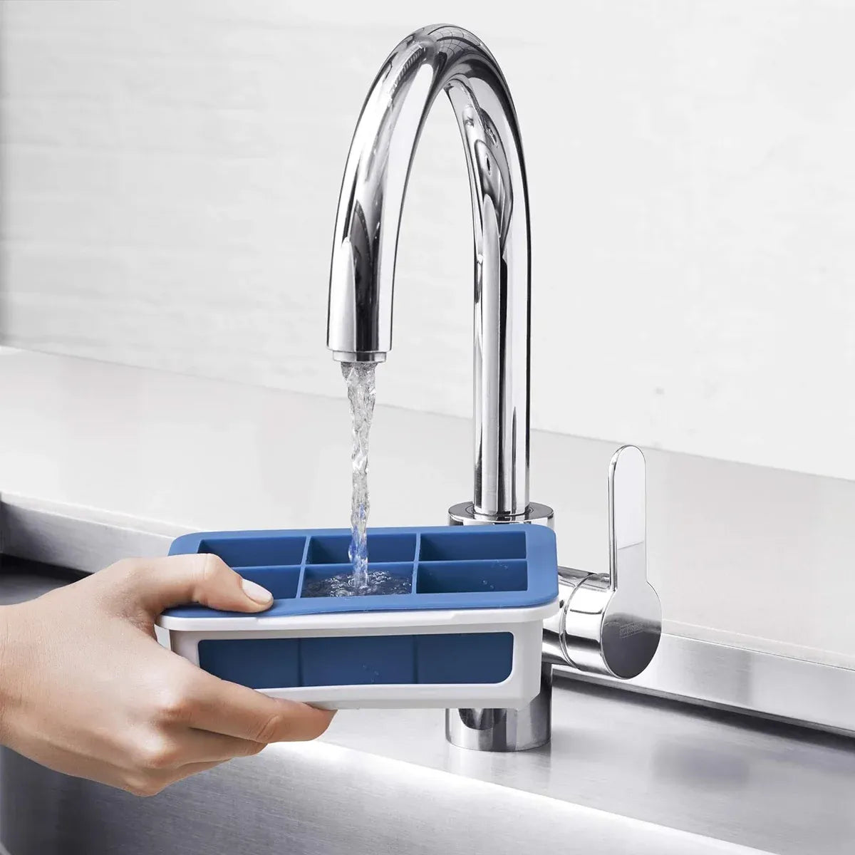 3-Piece 6-Cell Ice Cube Tray Set with Lid and Storage Container
