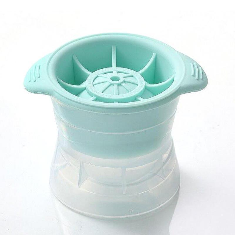 4PCS Whiskey Cocktail Sphere ICE Ball Mold Cube Maker Jelly Silicone Mould Set - Grey