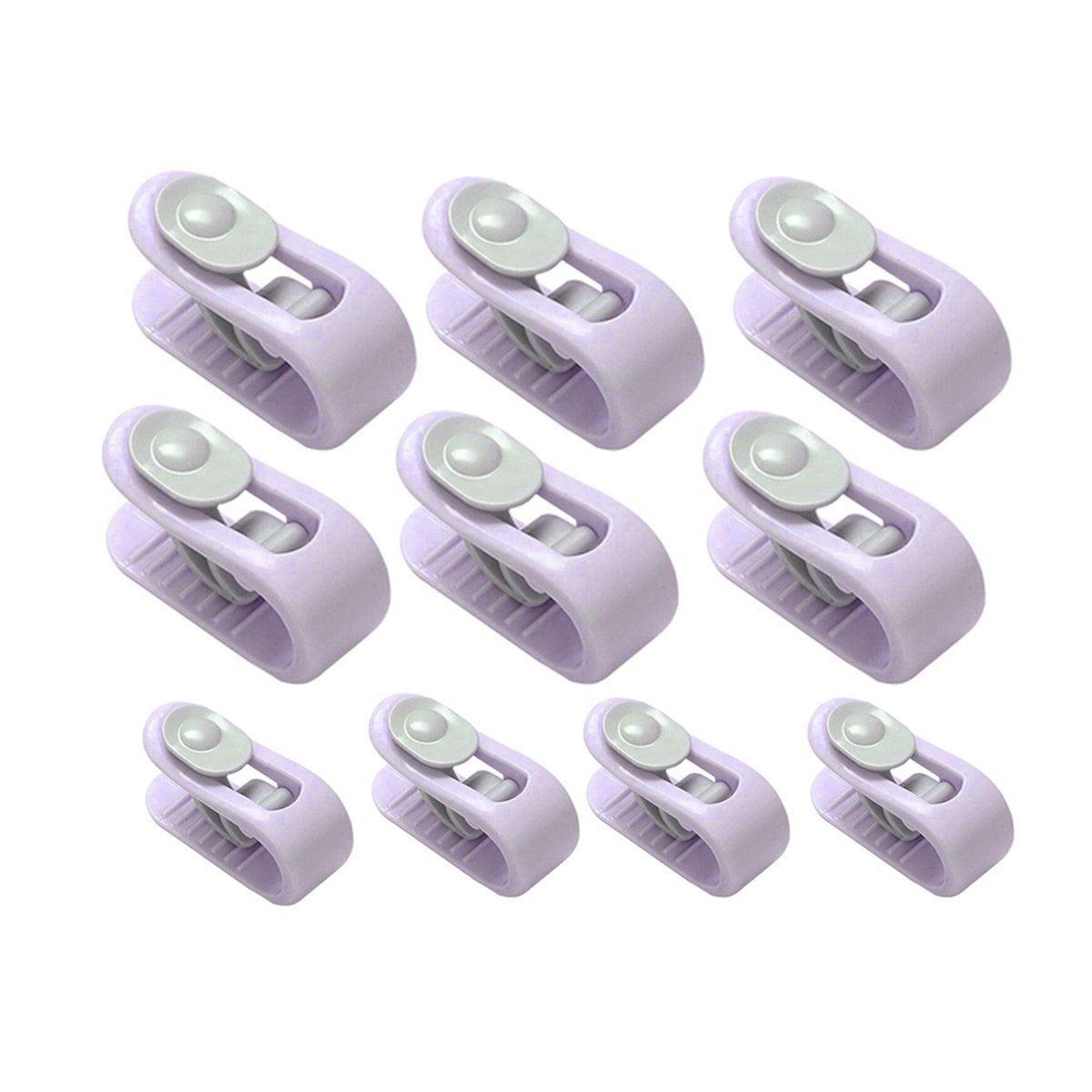 10/20pcs Quilt Retainer Cover Clips Invisible Needle-Free Thumb Buckle Bedding - Pink-10pcs