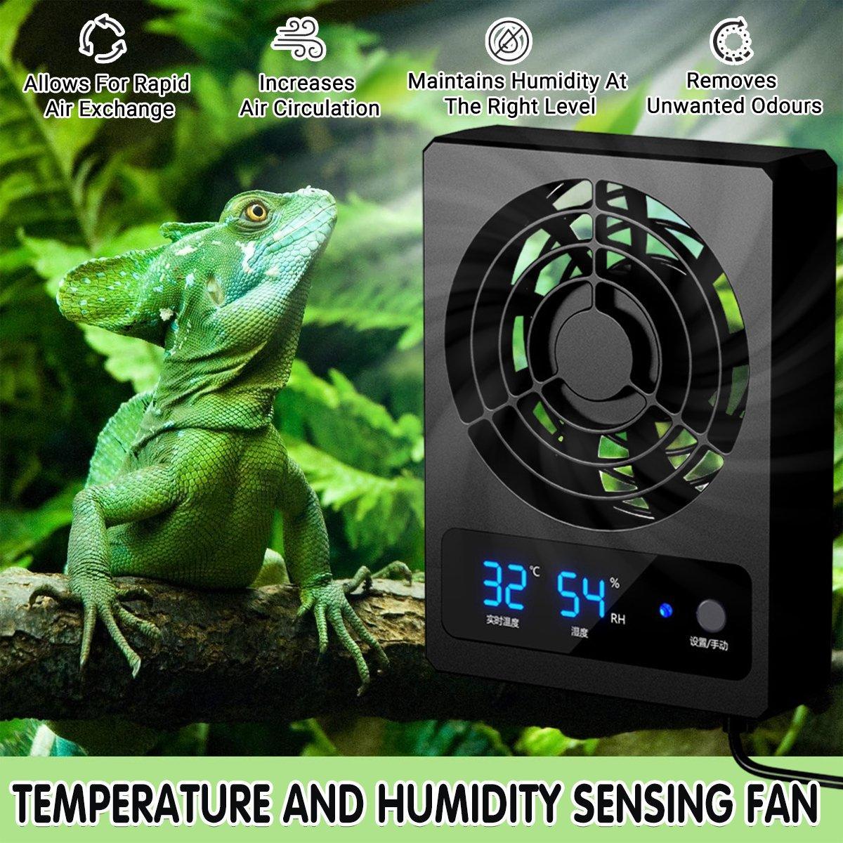Advanced Reptile Fans Enclosure Ventilation Fan Automatic Temperature Control