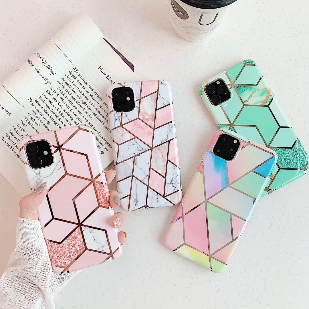 Rainbow Case for iPhone 14 13 12 11 Pro Max XR XS Marble Phone Shockproof Cover Silicone - For iphone 14 Pro Max