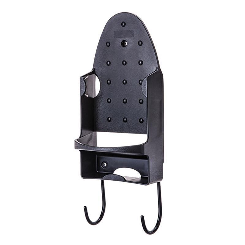 Iron Stand Double Hook Storage Rack Hanging Iron Holder for Home Organisation - Black