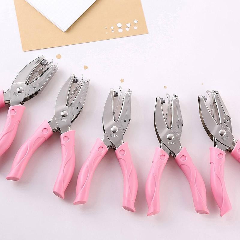 Circle/Heart/Star Shaped Metal Hole Punch Pliers - Paper Hand Puncher - 1.5mm circle