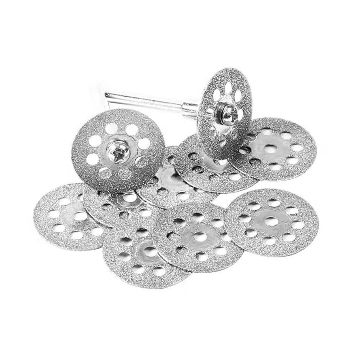 12PCS Diamond Cut Discs Blades Drill Bit Set for Dremel Rotary Tool Multi Use