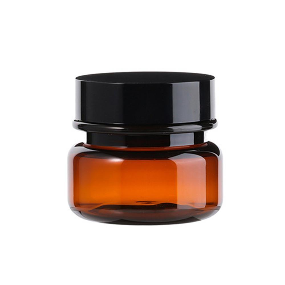 10pcs PET Plastic Cosmetic Bottles Refillable Travel Face Cream Containers - 30ml-Brown+White-Double