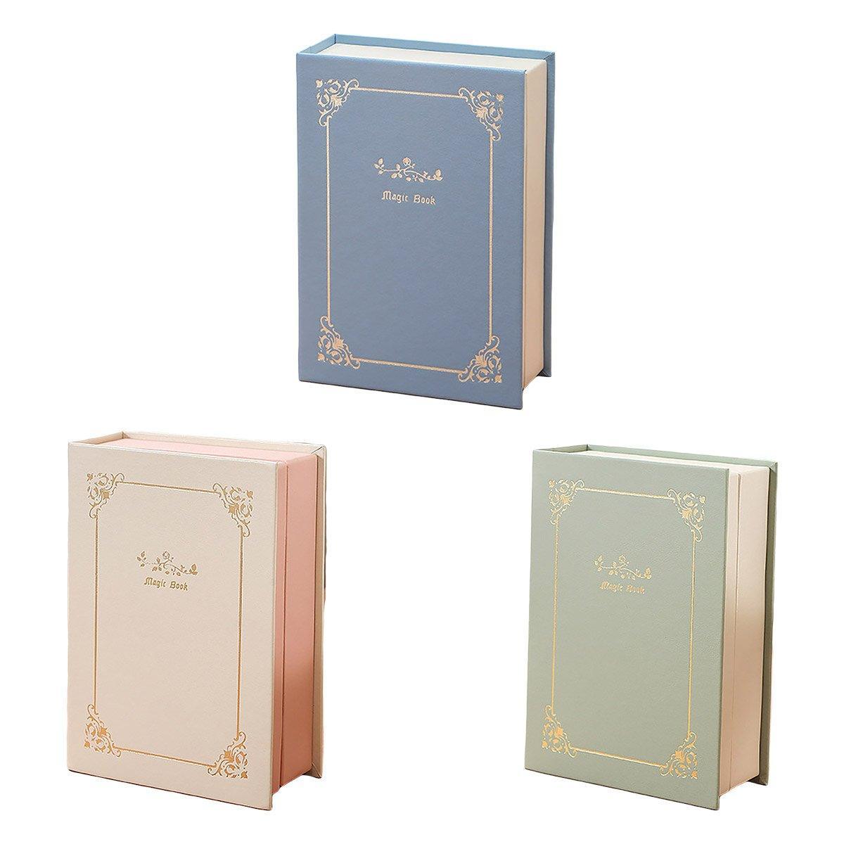 Creative PU Leather Jewelry Box Book Earrings Rings Necklace Organizer Holder - Green