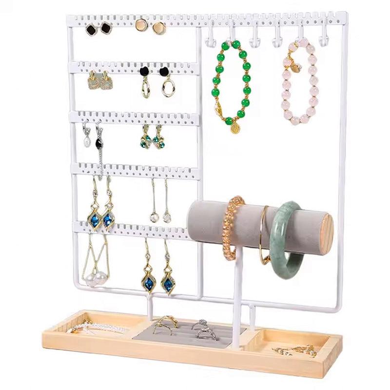 Jewelry Display Rack Earrings Organizer Stand for Jewelry Hangers Storage Holder - Black
