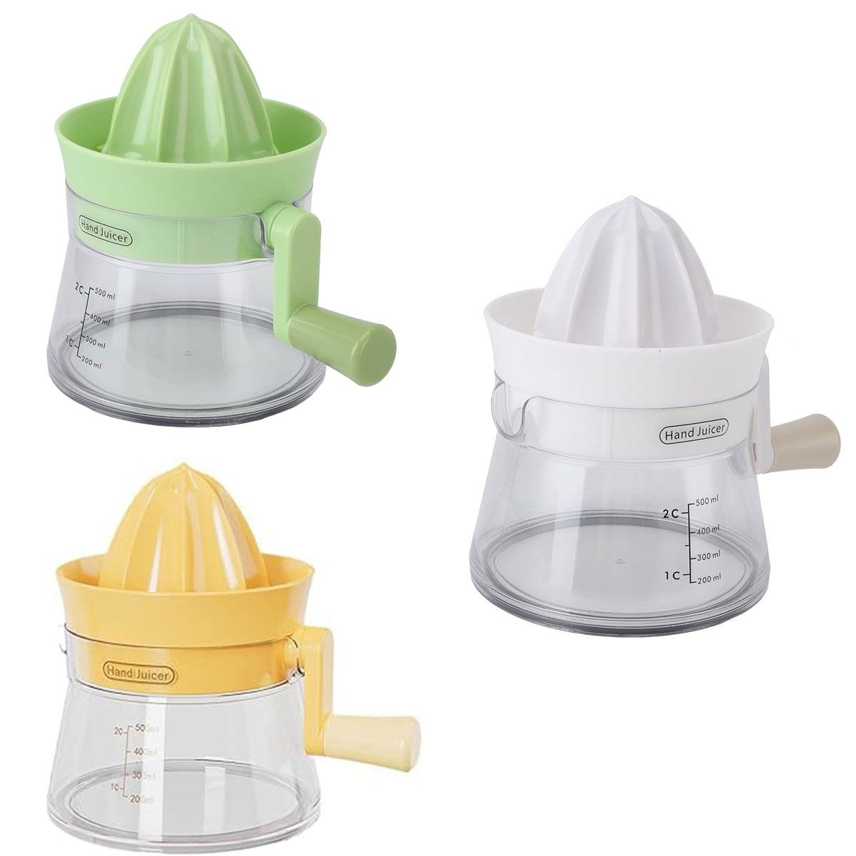 Manual Juice Extractor for Orange Lemon Home Citrus Juicer Hand Compressor - White