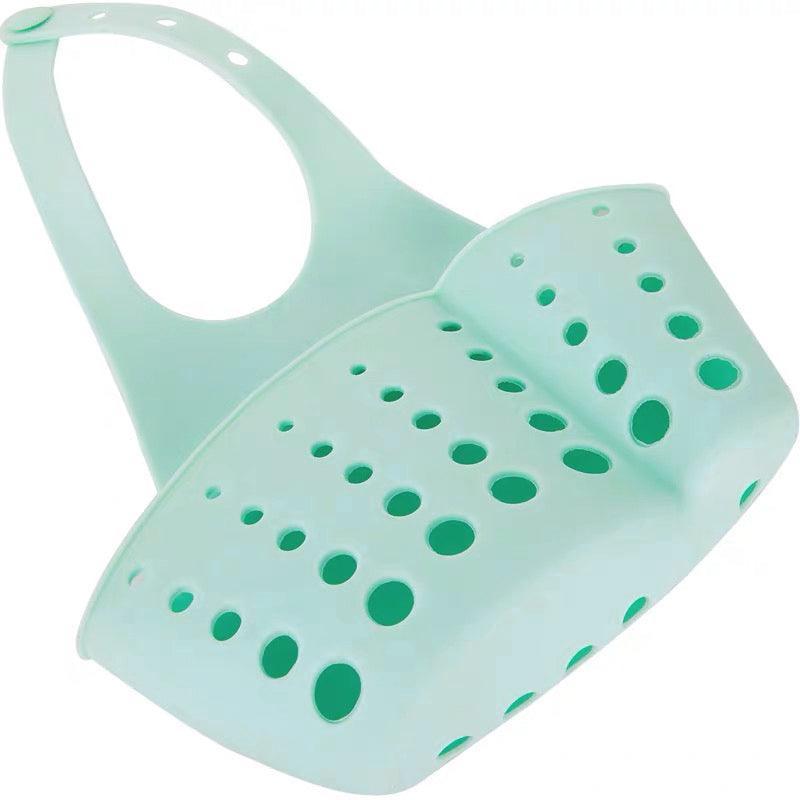 2PCS Kitchen Drain Holder Sponge Sink Storage Rack Basket Organizer Shelf Bathroom - Green