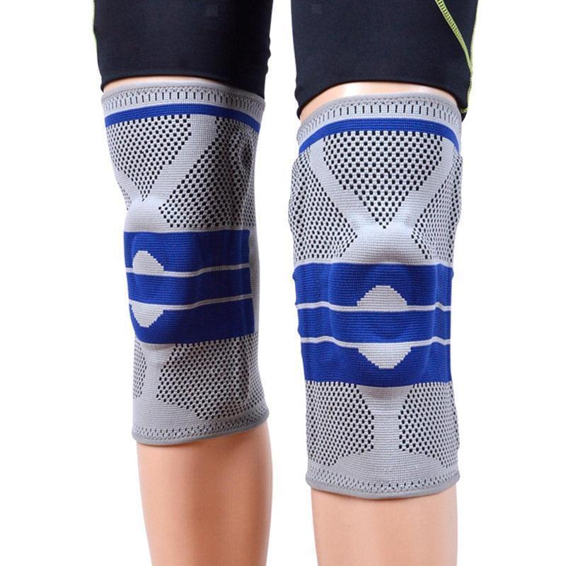 Knee Support Pads Brace Protector Full Gel Sports Joint Medial Gym Patella Strap Black - L