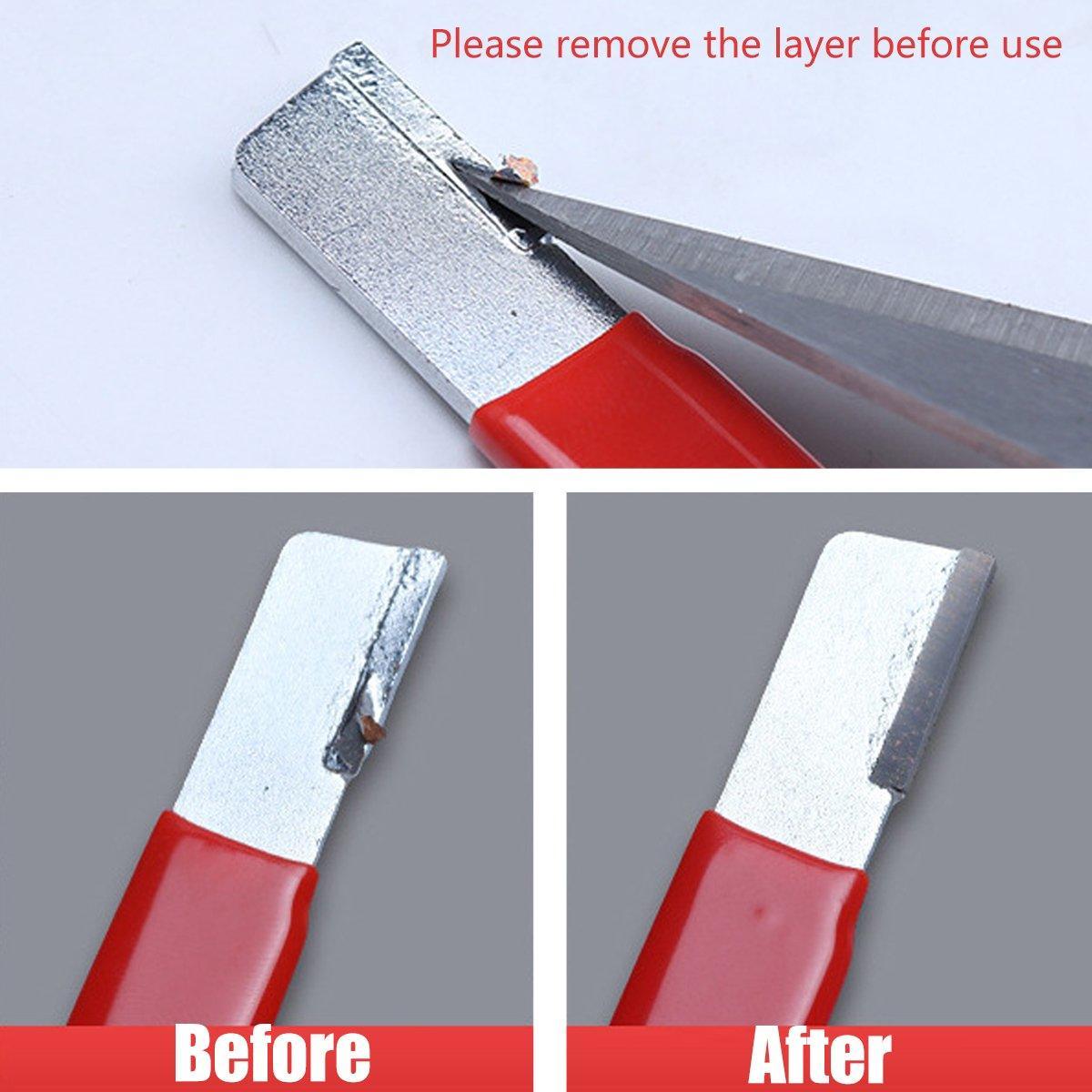 5pcs Handheld Garden Tool Knife Sharpener Quick Pocket Blade Carbide Sharpener - Red