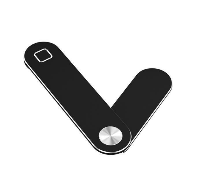 Side Mount Clip Phone Holder for Laptop Adjustable Portable Screen Bracket - Black