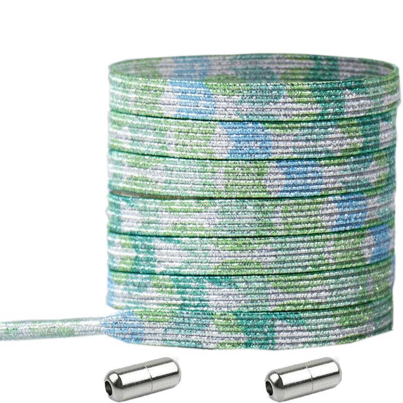 No Tie Locked Elastic Shoelace Shoe Lace Lazy Laces Sneakers Sports - NO.22 Silver Grey