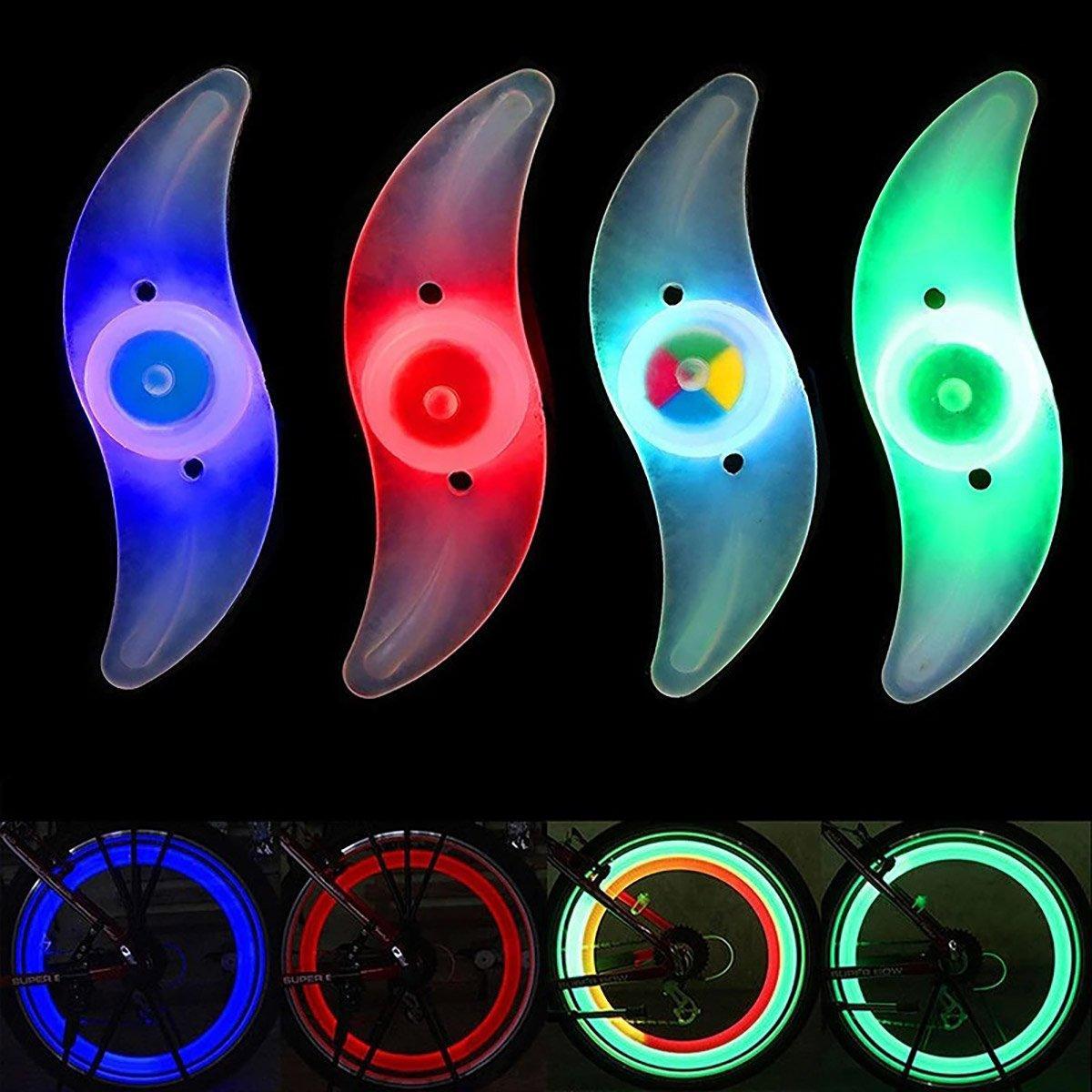 3PCS Mountain Bike Spoke Light Colourful LED Wheel Light Silicone Cycling Gear - Yellow