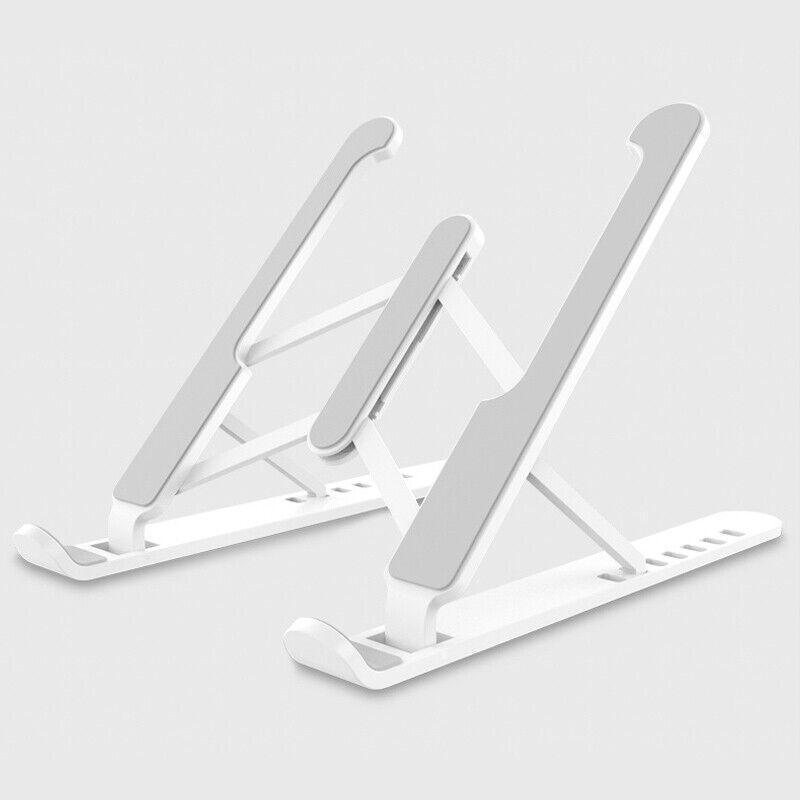 Adjustable Folding Laptop Stand for Desk Portable Tablet Holder Riser Bracket - Black