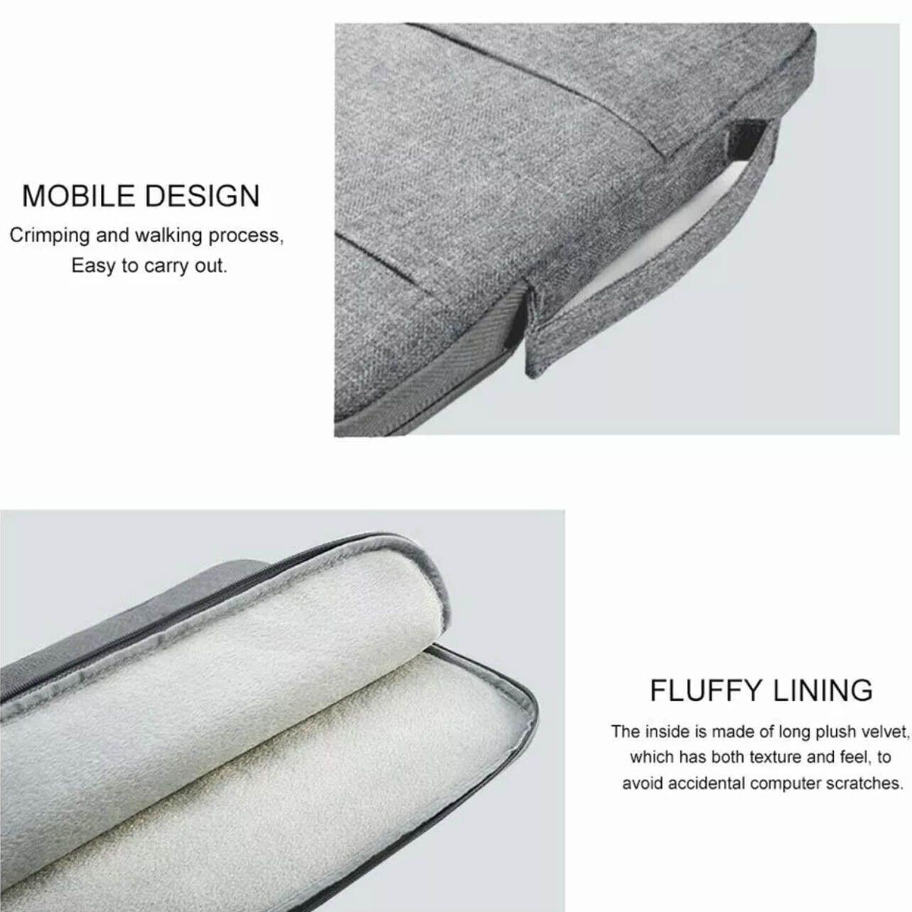 Laptop Sleeve Travel Bag Carry Case For MacBook Air Pro For 12.9”-13.3” - Light Grey