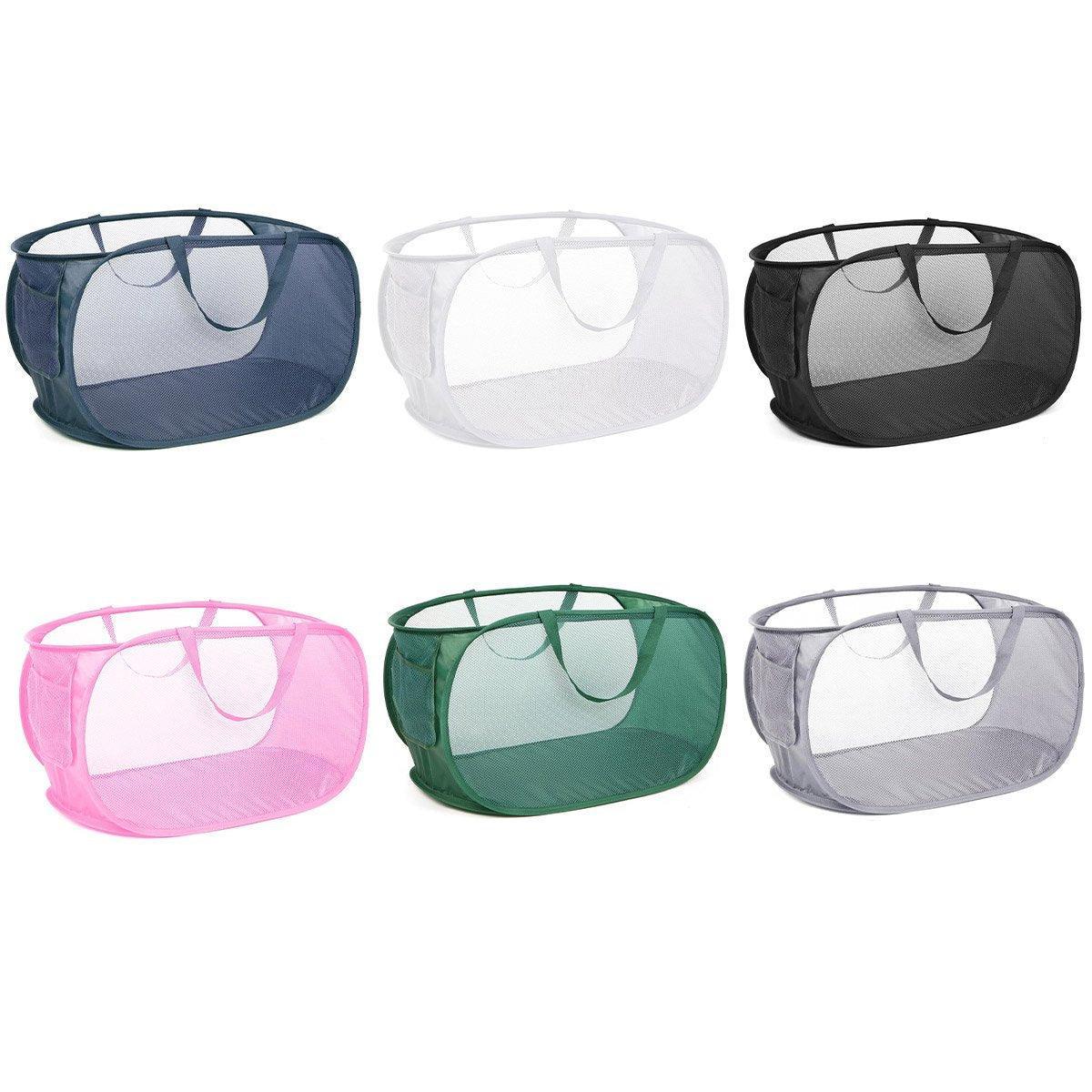 Large Folding Laundry Basket Collapsible Storage Organizer Dirty Clothes Hamper - Pink