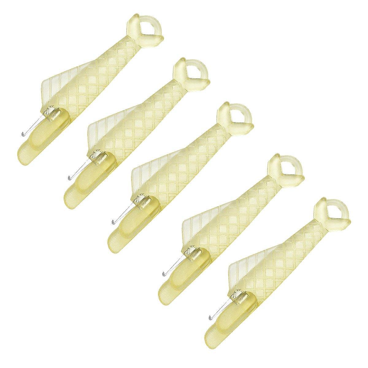 5PCS Plastic Needle Threader Tool for Sewing Machine Quick Lead Garment Sewing - Pink