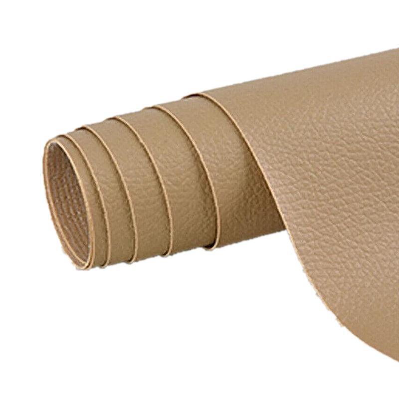 2X Self Adhesive Leather Repair Patches Kit for Sofa Couch Auto Interior Use - Khaki