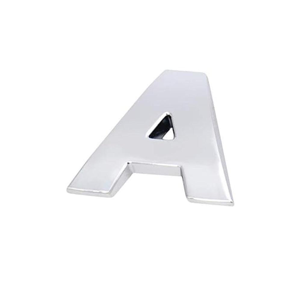 A-Z Alphabet Letters Car Sticker Self Adhesive Auto Badge Emblem 3D Chrome Good - Number 4