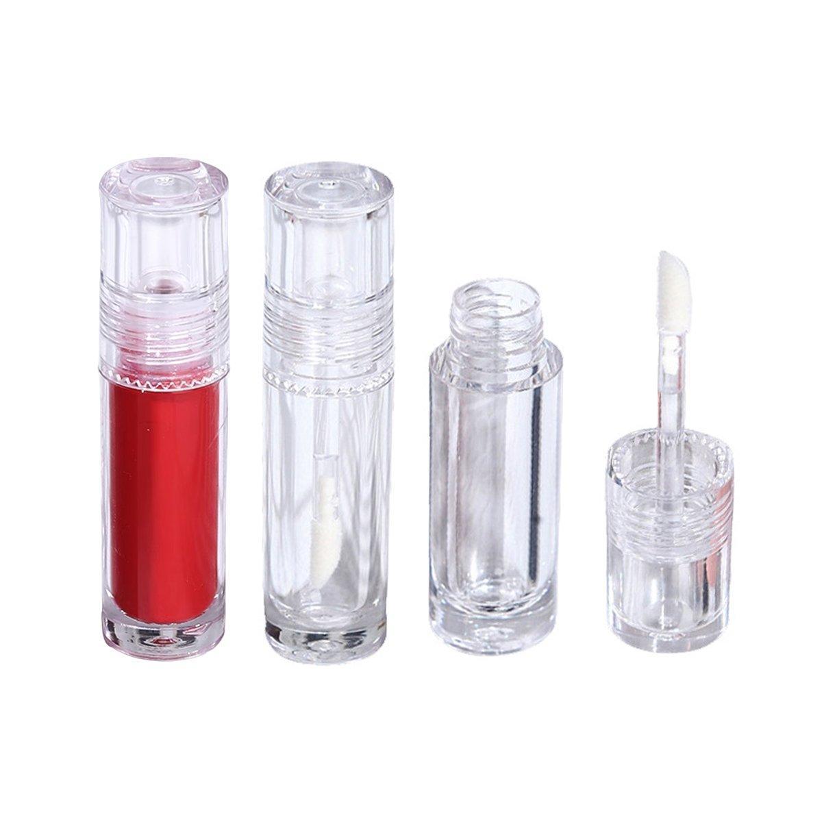 10pcs 3ml Transparent Lip Gloss Tubes Small Capacity Lip Glaze Containers