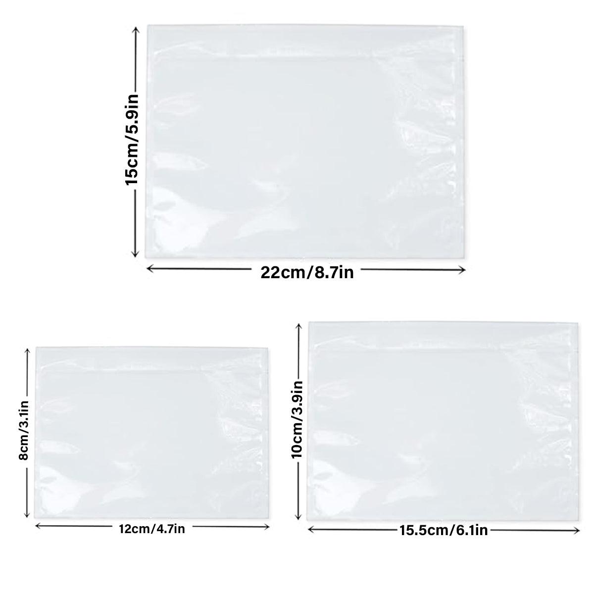 Plastic Bags 100PCS Transparent Zip Lock Clear Resealable Storage Packaging - 15x22cm
