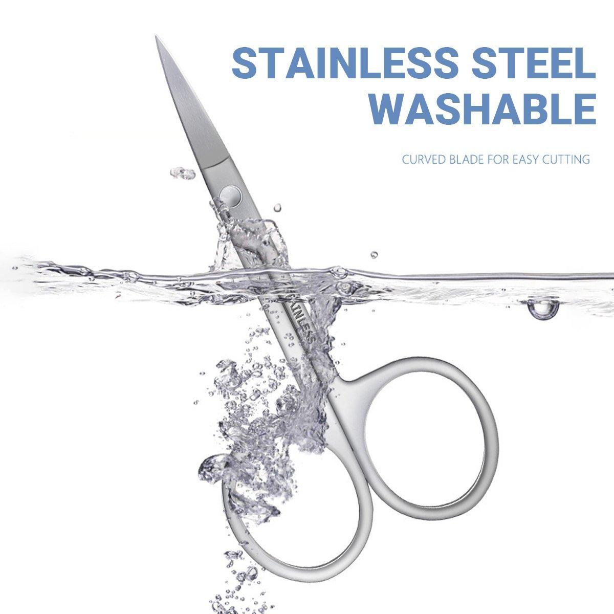 Eyebrow Trimming Scissors Eyelash Nose Hair Cutter Manicure Tweezers