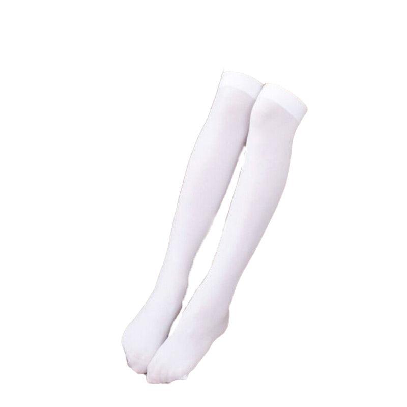 Womens Girls Long Socks Over Knee Thigh High Stockings Hosiery Tights Pantyhose - Purple