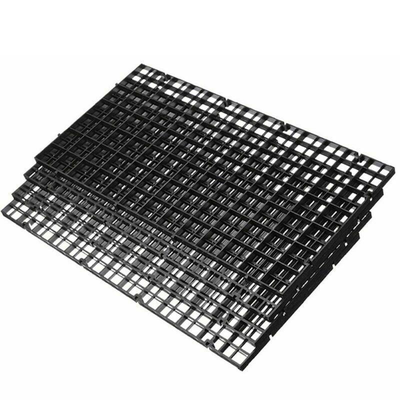8Pcs Plastic Fish Grid Divider Durable Holder Fish Tank Tray Egg Crate Aquarium - White