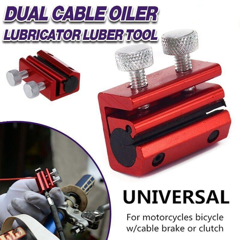 Universal Motorcycle Dual Cable Oiler Luber Lubricator Tool Mx Dirt Bike
